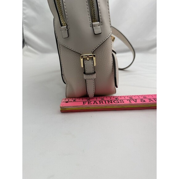 Michael Kors Jaycee Medium Pebbled Leather Backpack Light Cream Flaws - Picture 11 of 16